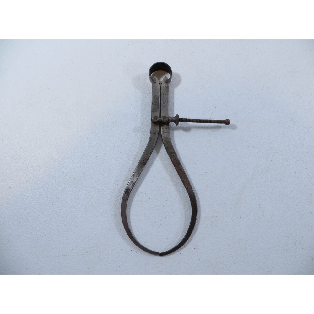 Vintage L.S. Starrett Co. Outside Caliper Flat Leg Machinist Tool 8.5"